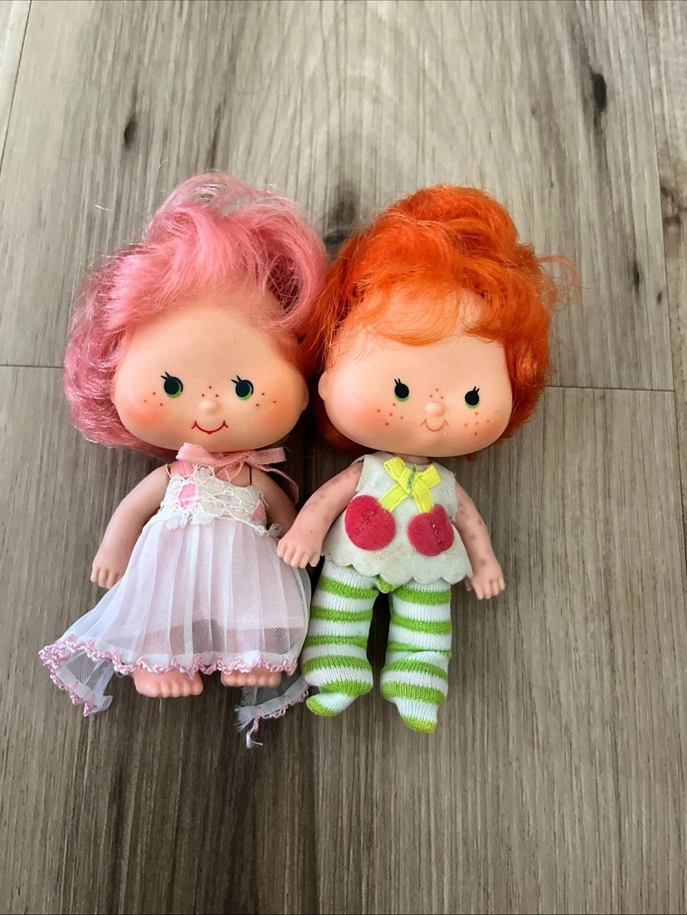 Vintage 1980s Kenner Strawberry Shortcake CHERRY CUDDLER doll Lot Of 2
